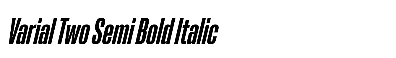 Varial Two Semi Bold Italic